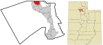 Davis County Utah incorporated and unincorporated areas Clinton highlighted